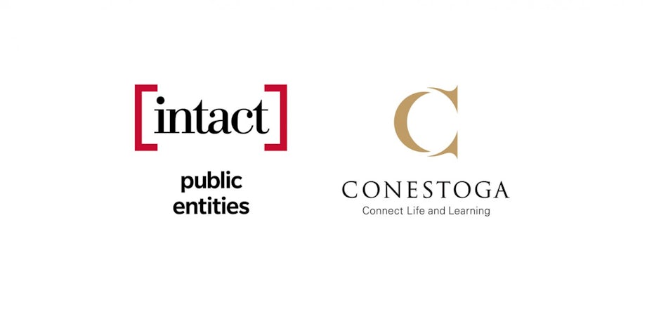 Intact Public Entities Logo, Conestoga College Logo